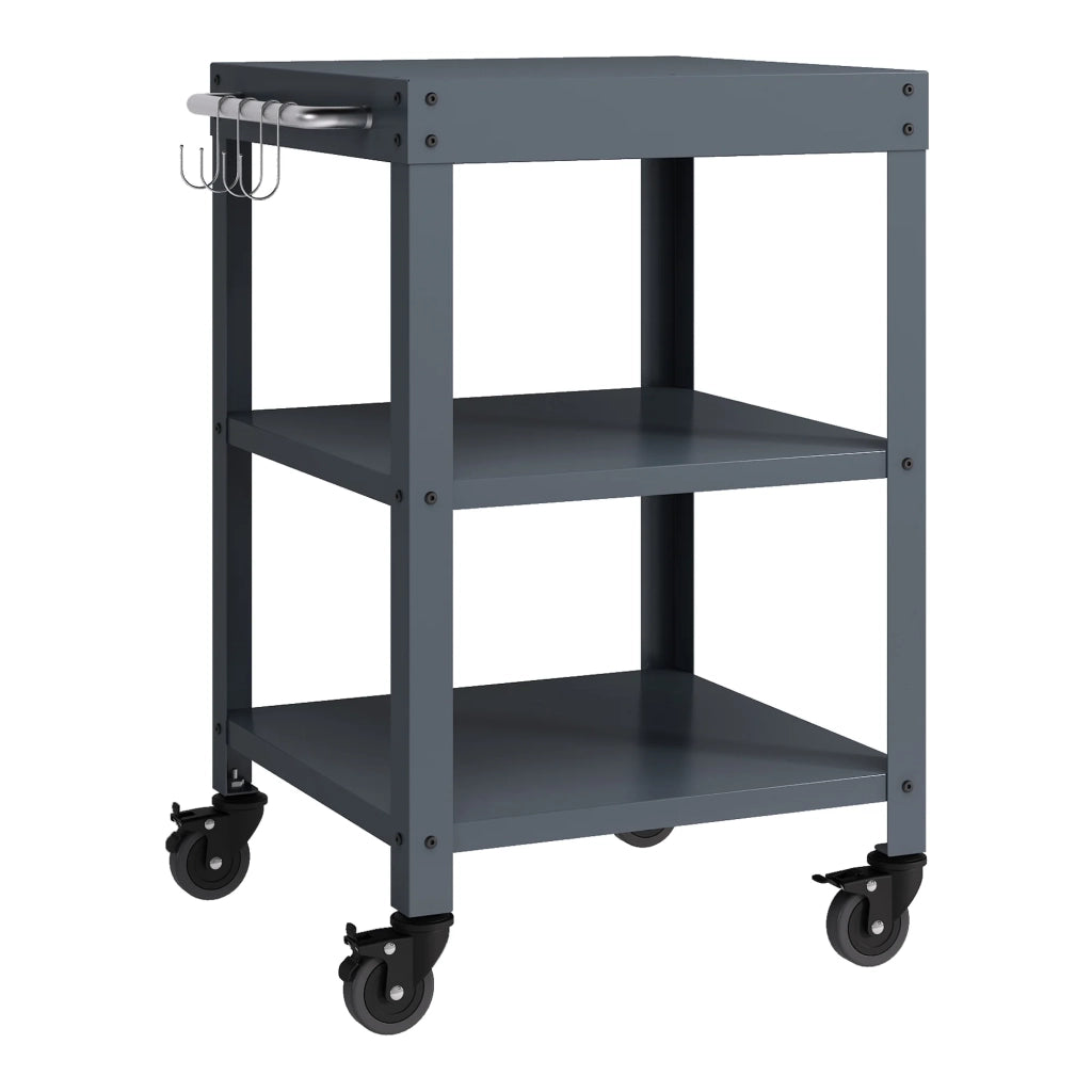 Carrello da giardino con ruote 80,5 x 50 x 50 cm grigio scuro 03_0009343