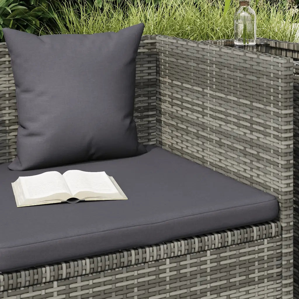 Lettino da Giardino Grigio 200x60 cm in Polyrattan