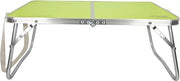Tavolo da campeggio pieghevole basso 60 x 40 x 26 cm telaio in metallo verde piastra in legno chiusura di sicurezza per campeggio tavolo da campeggio
