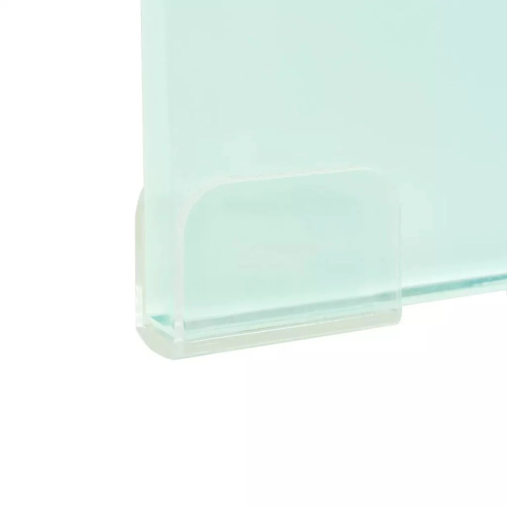 Pratico mobile porta TV/credenza di design per monitor da 90 cm vetro bianco 2502252
