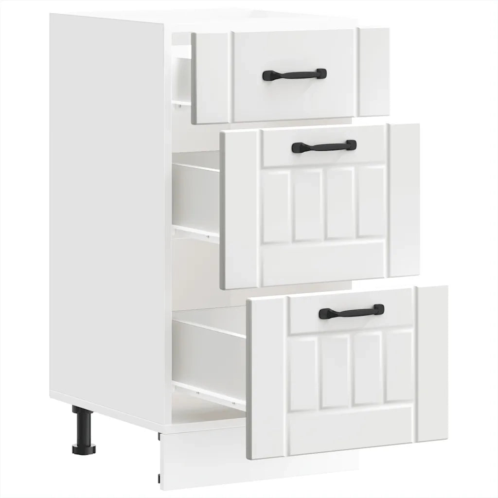 vidaXL Base da Cucina Lucca Bianco in Legno Multistrato