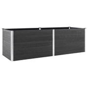 Vassoio per fioriera aiuola rialzata piante fiori terrazza giardino giardino 200 x 50 x 91 cm WPC grigio 02_0039402