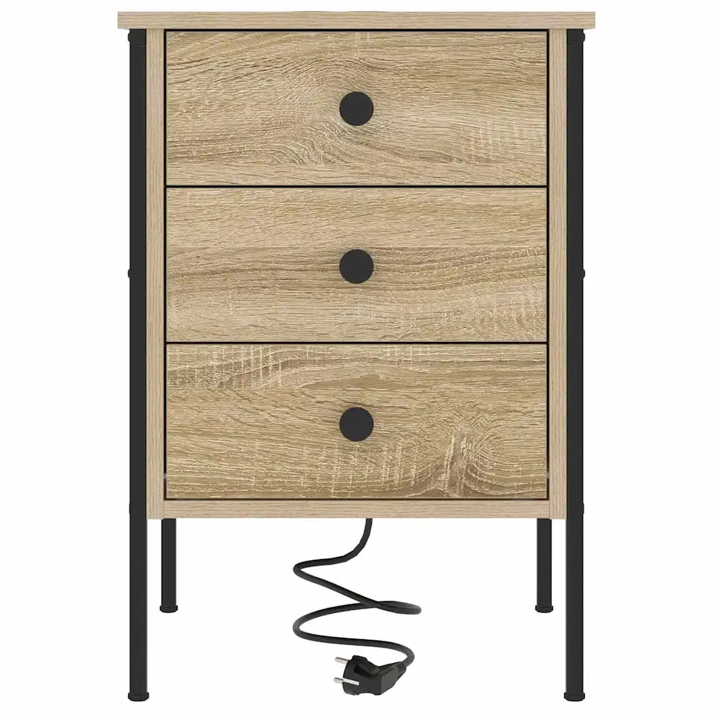 vidaXL Mobiletti da Notte 2 pcs rovere sonoma 42 x 41 x 61 cm