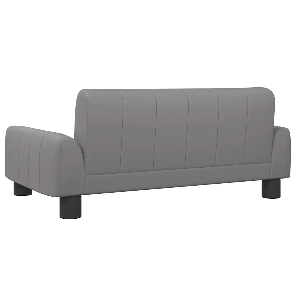 Divano per Bambini-Sofa-Divanetto Grigio 70x45x30 cm in Similpelle 588105