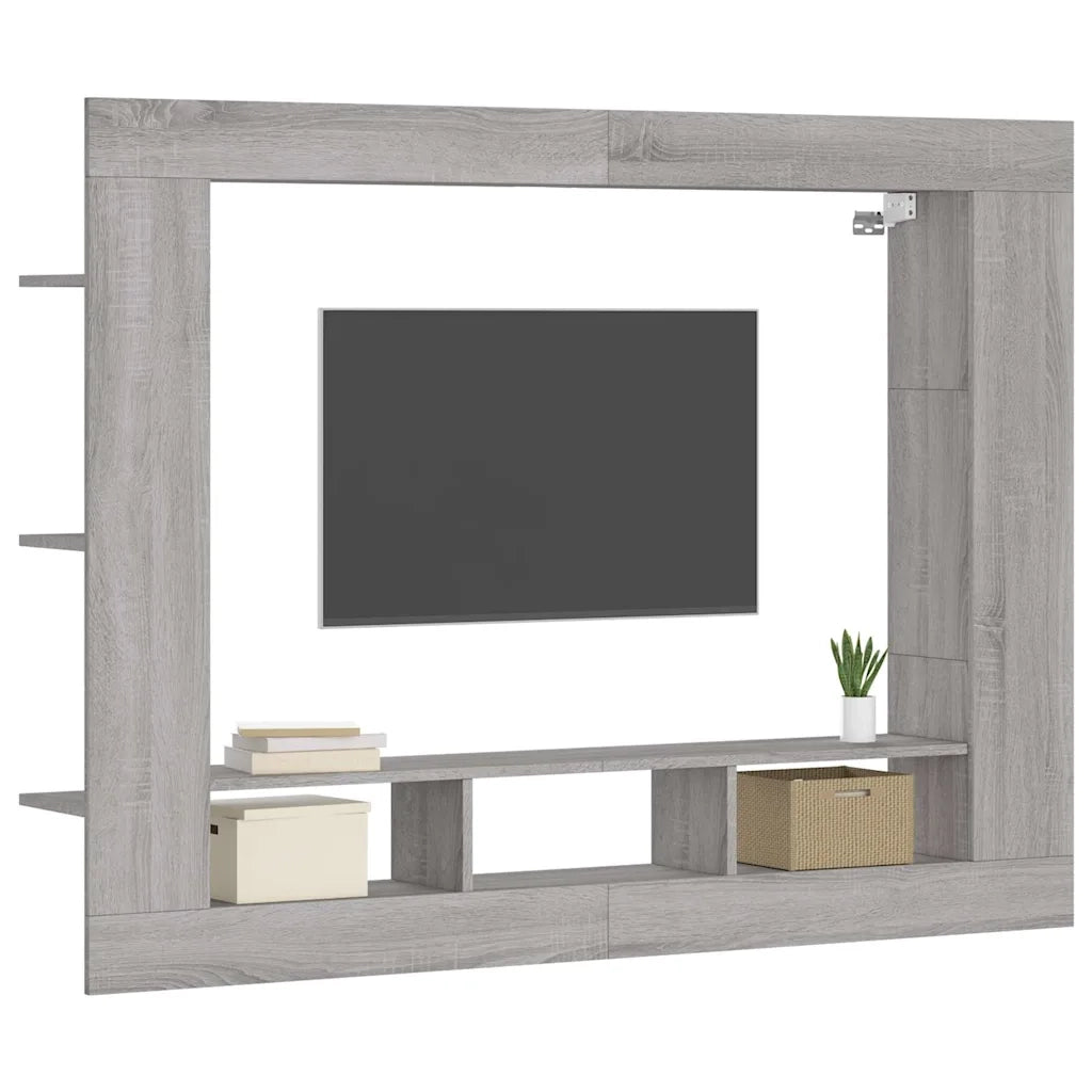Mobile Porta TV Grigio Sonoma 152x22x113cm in Legno Multistratocod mxl 70890