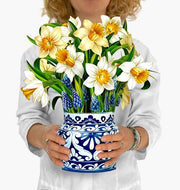 Carta di auguri 3D - Narcisi inglesi, 30 cm Fiori in perpetuo, bouquet di fiori pop-up, cartolina di saluto, cartolina di compleanno & cartolina di auguri con spazio per messaggio e busta