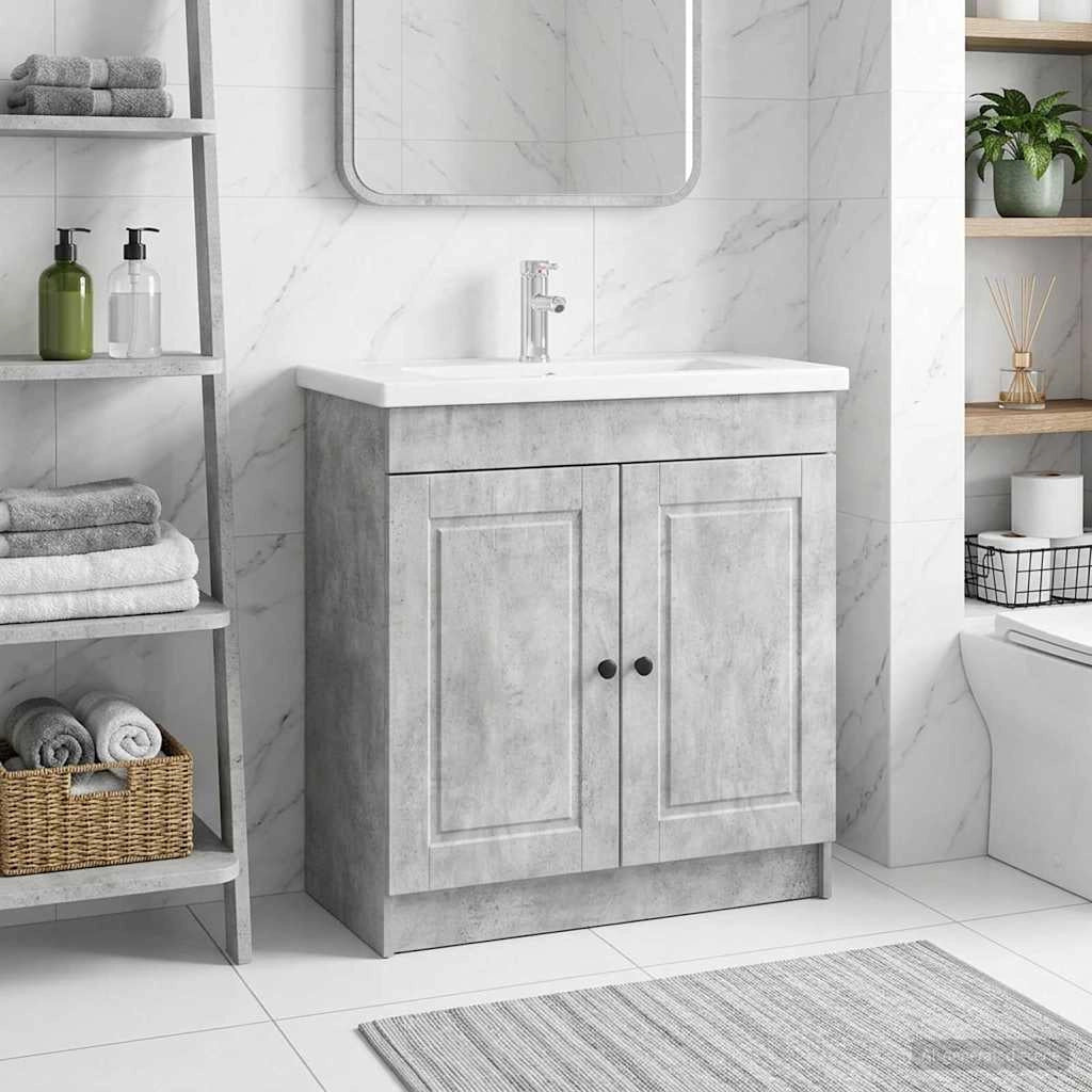 Mobiletto da bagno sotto il lavello Grigio Cemento 890067