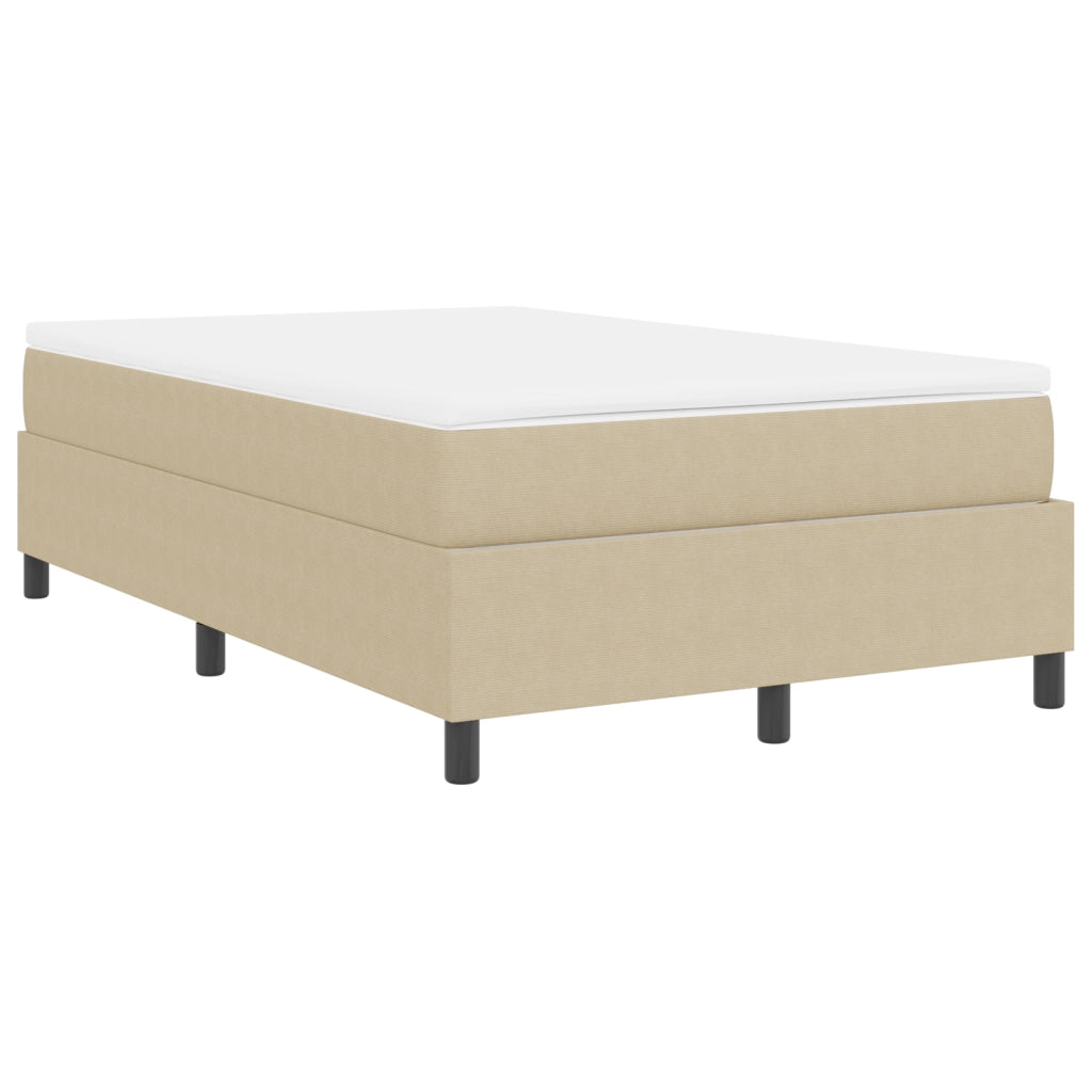 Box Spring Bed con Materasso Verde Chiaro Grigio Piccolo Doppio Tessuto Corduroy