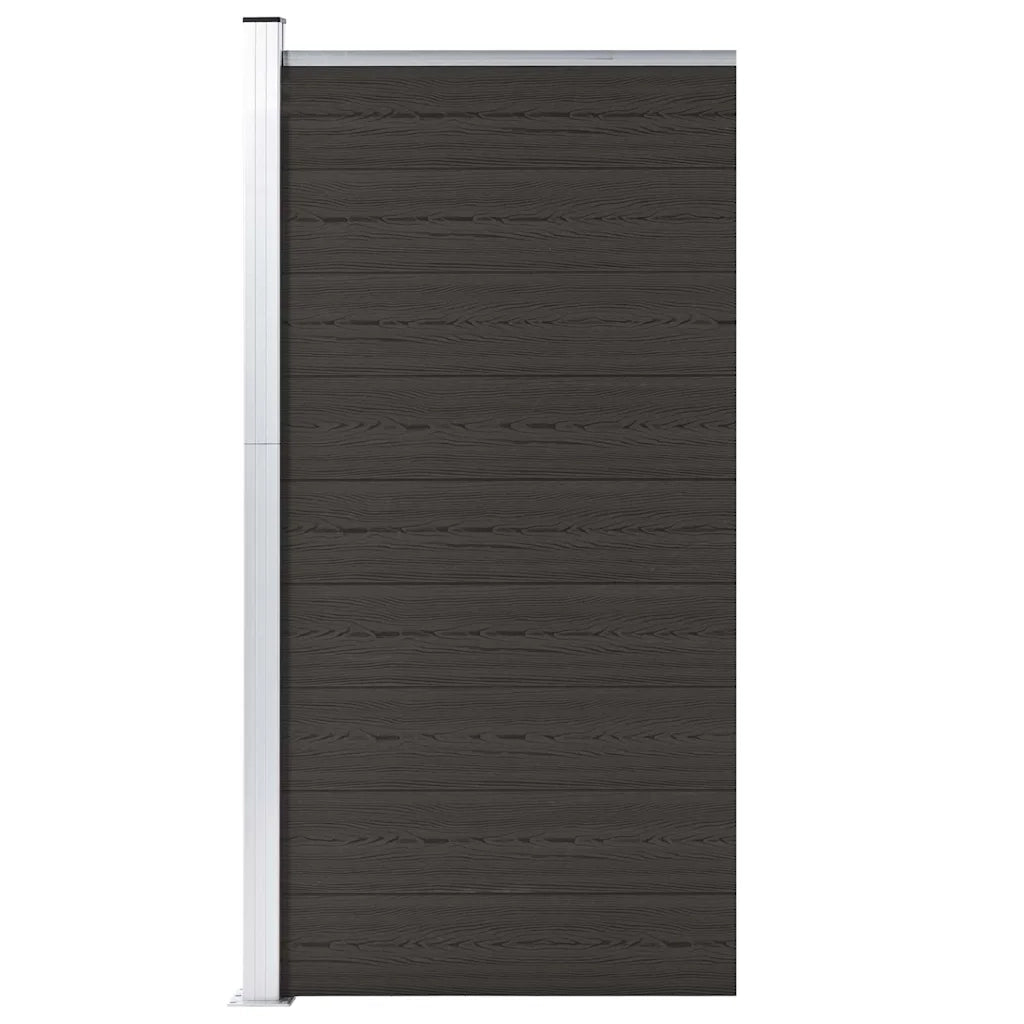 Pannello di recinzione | Recinzione da Giardino in WPC 95x186 cm Nero