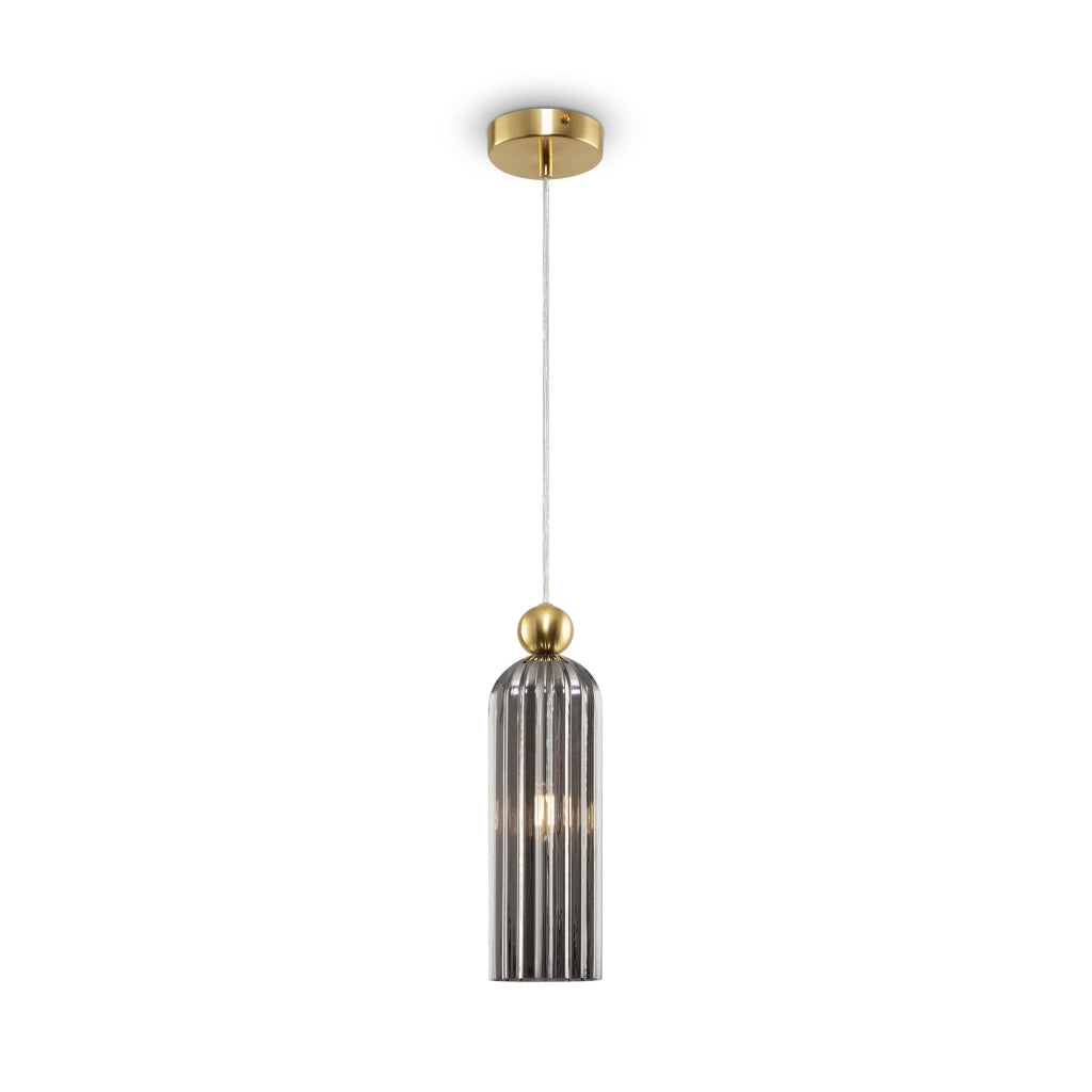 Maytoni Sospensione contemporanea Antic 1 luce E14 oro metallo diffusore vetro grigio