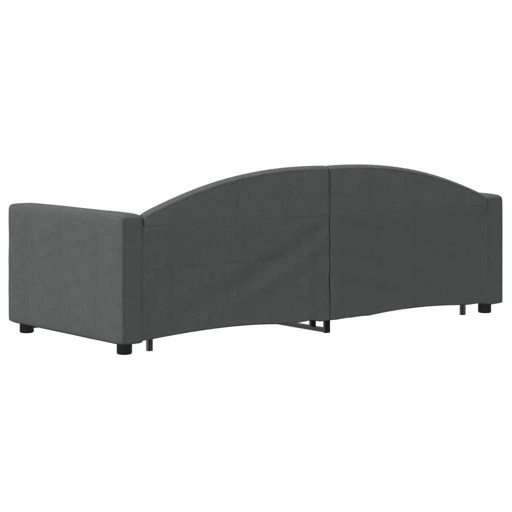 Divano letto | Sof¨¤ letto | Letto singolo Estraibile Cassetti Grigio Scuro 80x200cm Tessuto