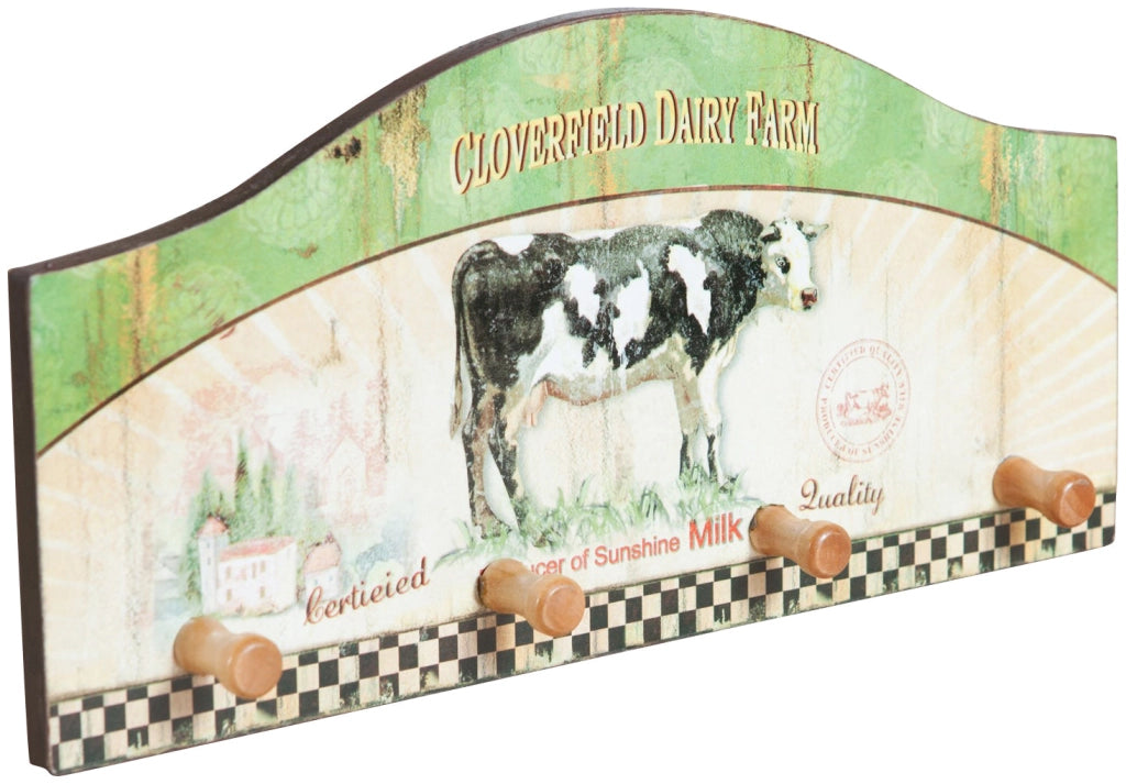Biscottini Appendino mucca decorato anticato in legno Simpatico anticato. dimensioni