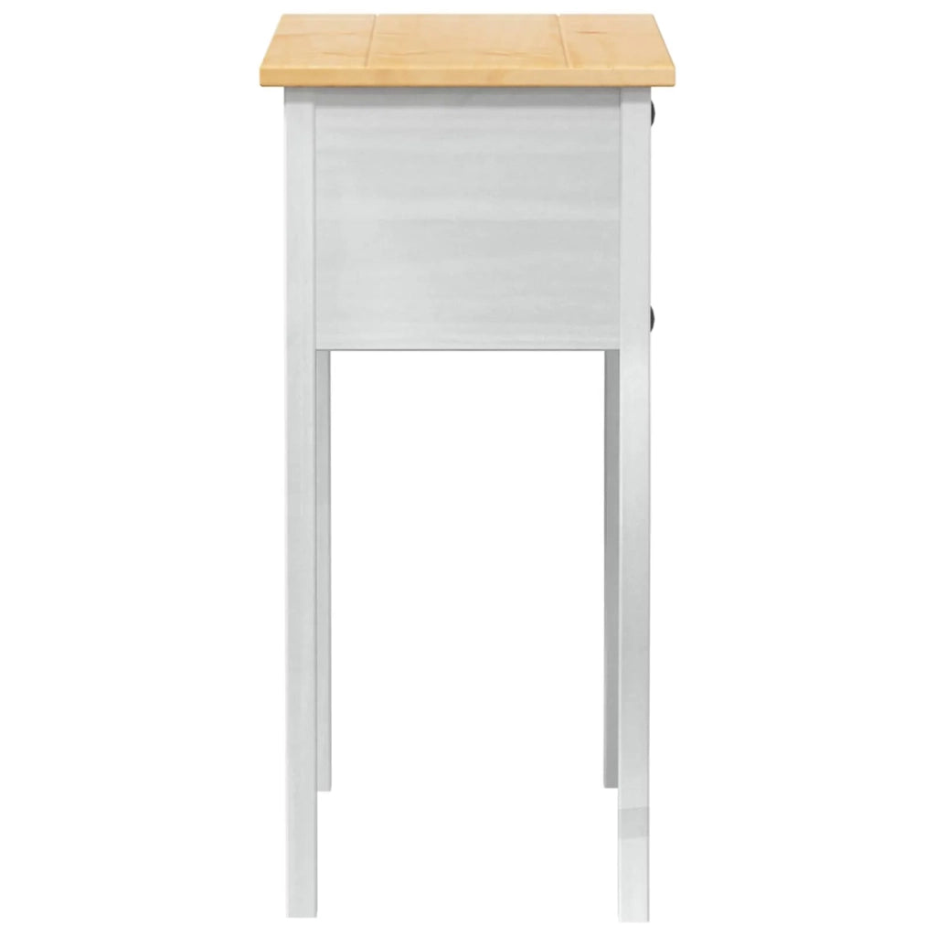 Tavolo Consolle Bianco 73 x 35 x 73 cm Pino massello
