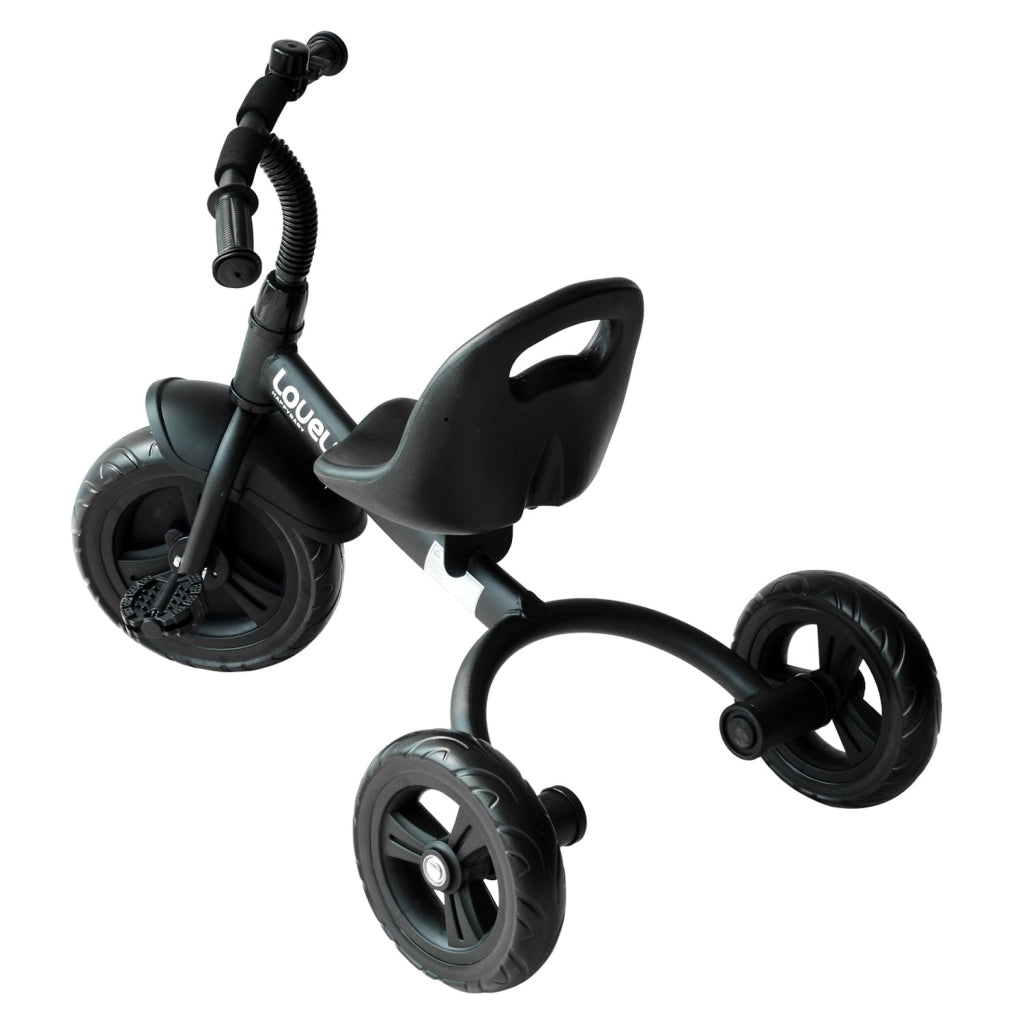 Triciclo per Bambini in Metallo Campanello Parafango Ruota Speciale Nero