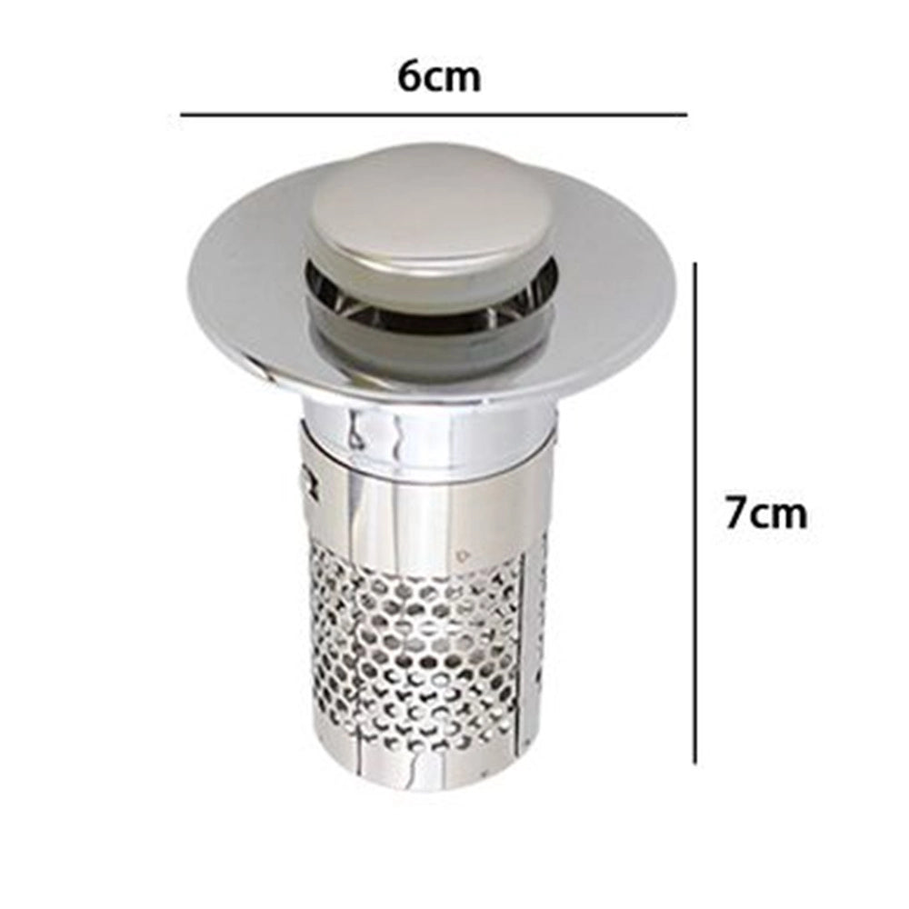 Trade Shop - Tappo Di Scarico Per Lavandino Universale Pop Up Cucina Lavello Bagno Filtro 87338 -