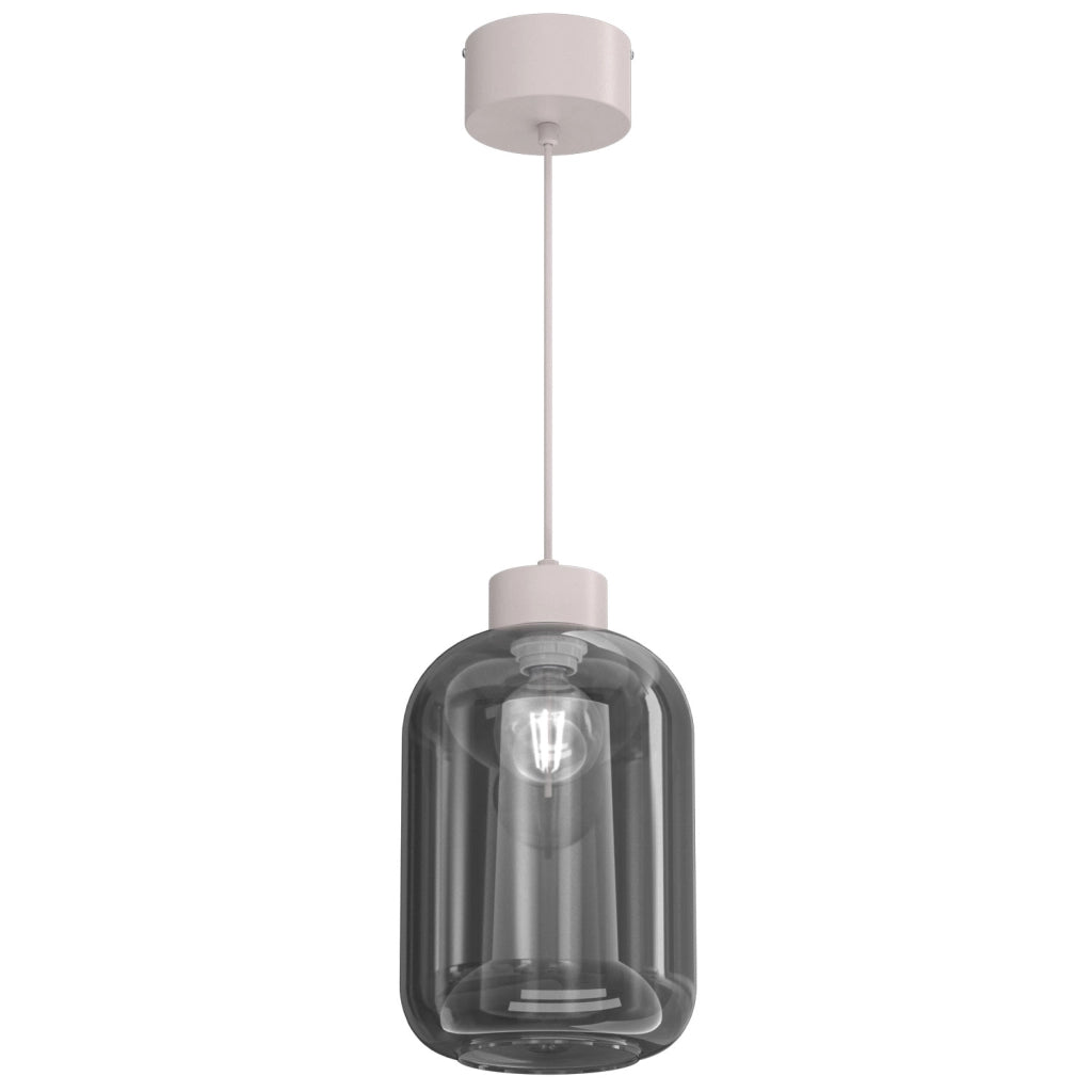 Lampada sospesa Galante 1 luce cashmere fumé E27 Luminex