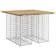 Tavolo da Giardino | Tavolino da esterno in gabbione design 100x102x72 cm in legno di pino impregnato