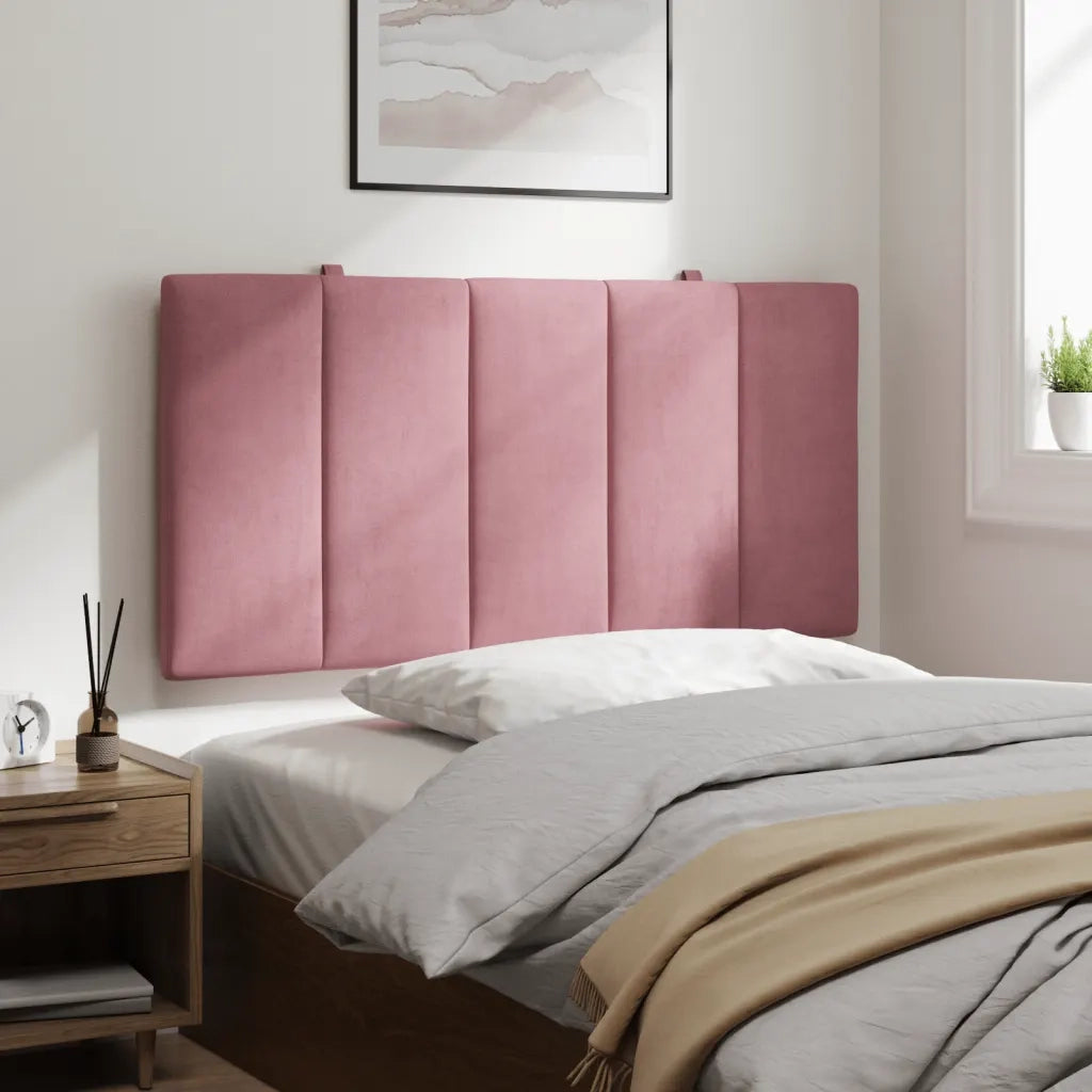 Cuscino Testiera Hanko Rosa 100 cm in Velluto 374660