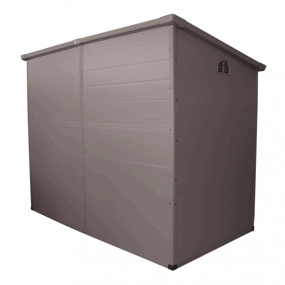 Casetta Box da Giardino Hause 143x247x194 h cm in Plastica Marrone