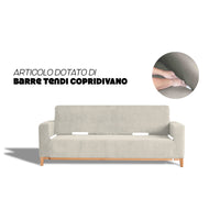 Copridivano Elasticizzato 1 Posto in Poliestere Dahlia Panna