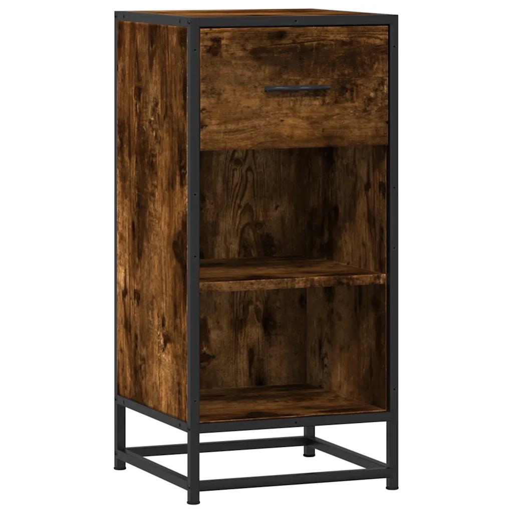 Credenza-Buffet-Armadio da cucina Rovere Fumo 35,5x35x76 cm in Truciolato 388912