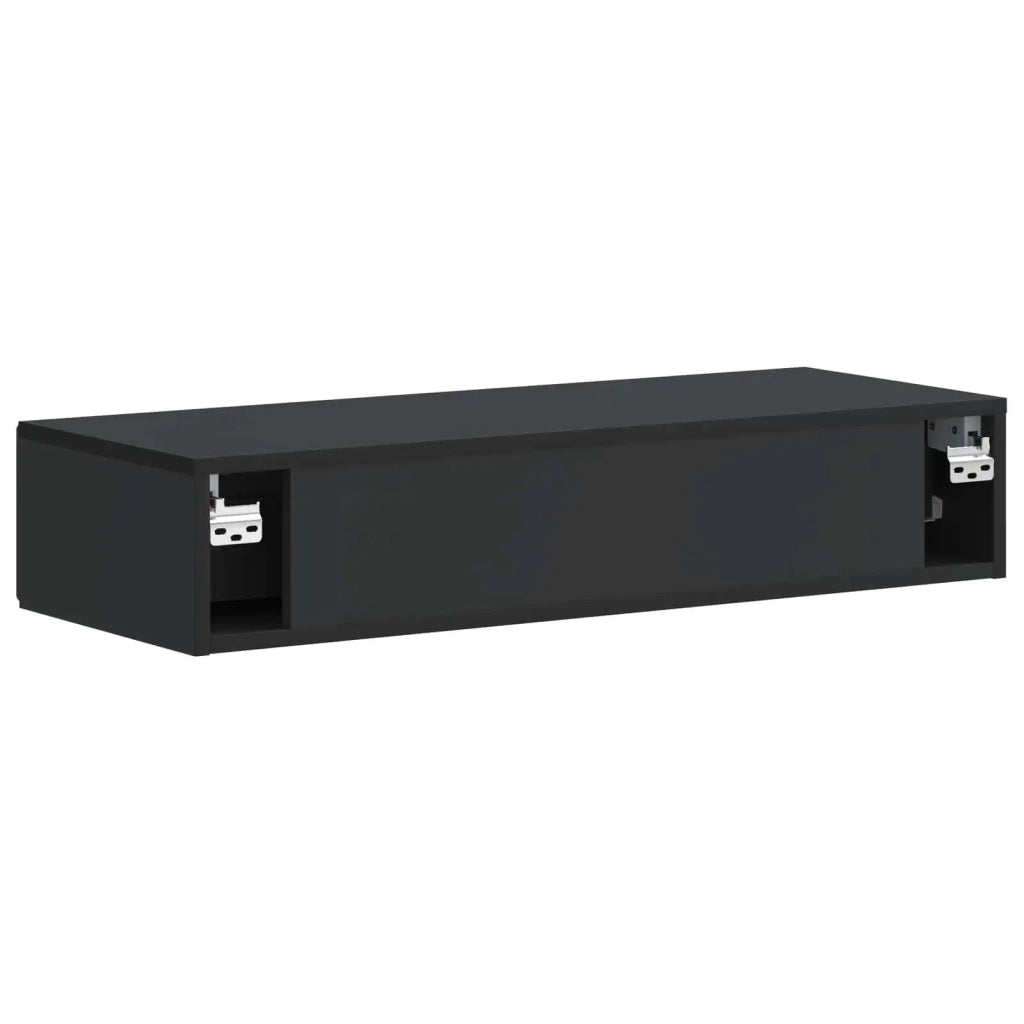 Tavolino da Parete Laterale Nero 87,5 x 34,5 x 17 cm 899176