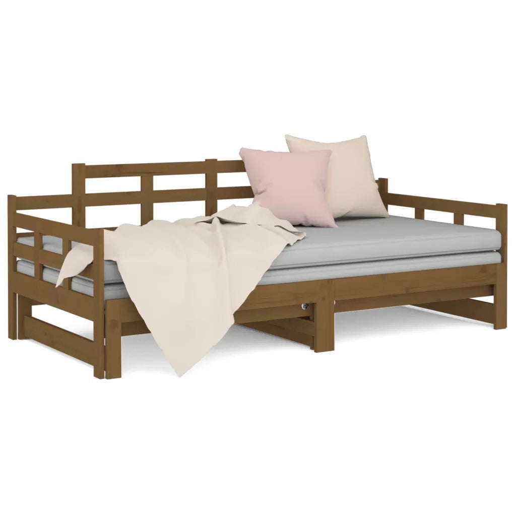 Dormeuse Estraibile Ambra Legno Massello di Pino 2x(90x190)cm