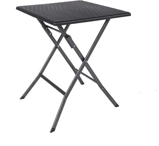 Tavolo giardino nero - Tavolo supplementare per giardino - circa 61 x 61 x 74 cm