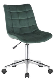Sedia da ufficio Medford in velluto verde