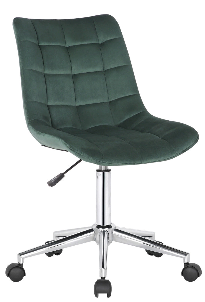 Sedia da ufficio Medford in velluto verde