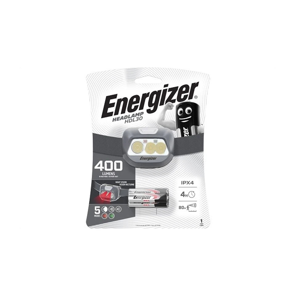 FARO FRONTALE LAMPADA TORCIA ENERGIZER HDL30 3AAA 400 lm