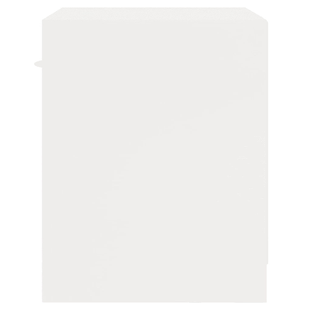 Comodini 2 pz con Cassetto in Bianco Lucido 342585