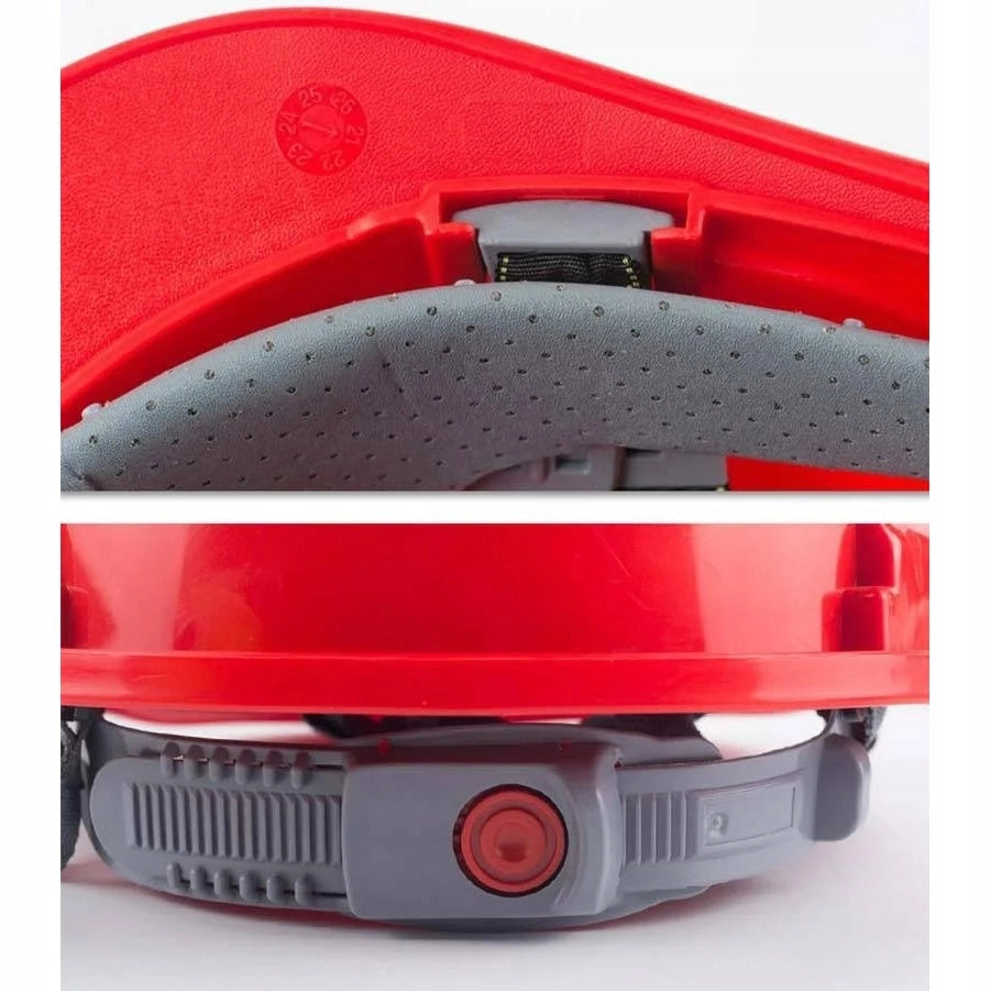 Casco Protettivo da Cantiere PP-4K – HDPE Giallo | 4 Punti Sottogola, 6 Punti Imbracatura | Ventilazione, -10°C a +50°C
