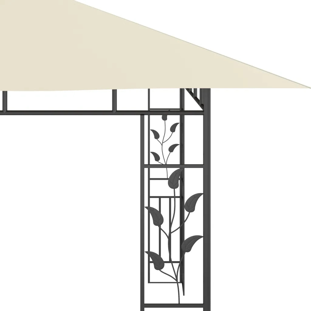 Gazebo con Zanzariera e Luci LED 4x3x2,73 m Crema  cod mxl 58743