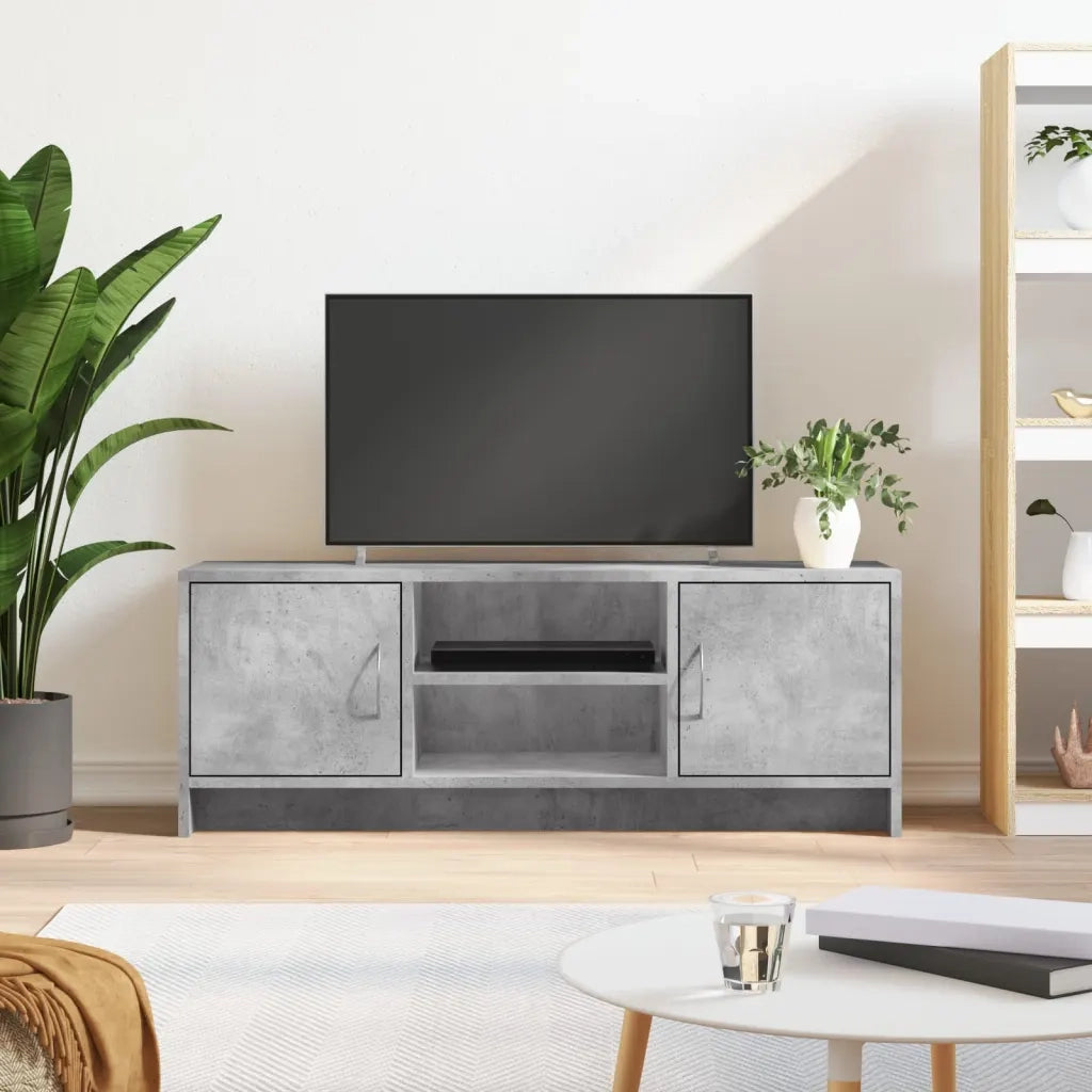 Mobile Porta TV-Mobile per TV-Credenza TV Grigio Cemento 102x30x37,5 cm Legno Multistrato