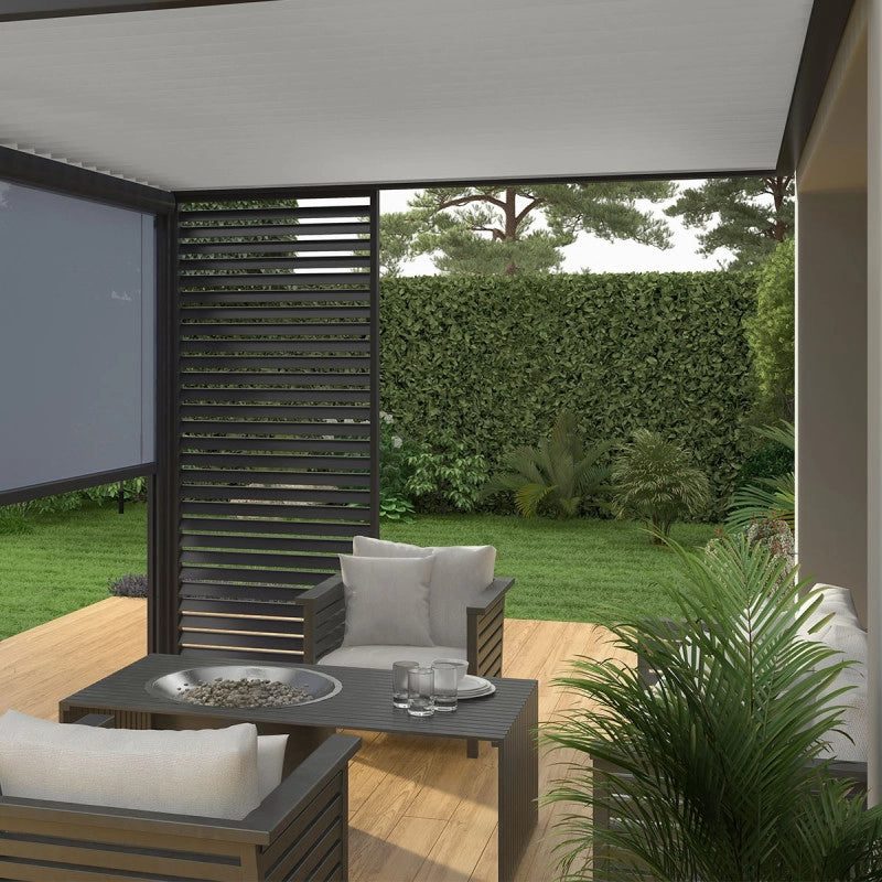 Pergola Bioclimatica Ombréa VS 3x4M addossata - Antracite/Bianco - V2