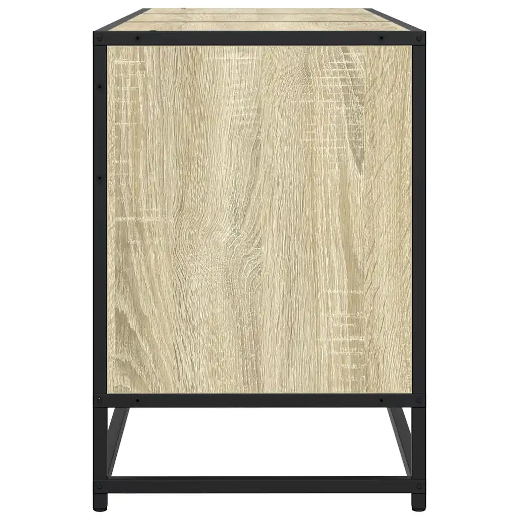 Mobile TV Rovere Sonoma 150x35x41 cm in Truciolato e Metallo