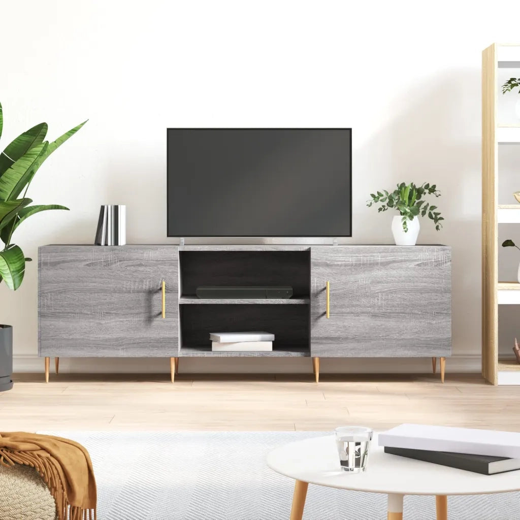 Mobile Porta TV-Mobile per TV-Credenza TV Grigio Sonoma 150x30x50 cm in Legno Multistrato 651883