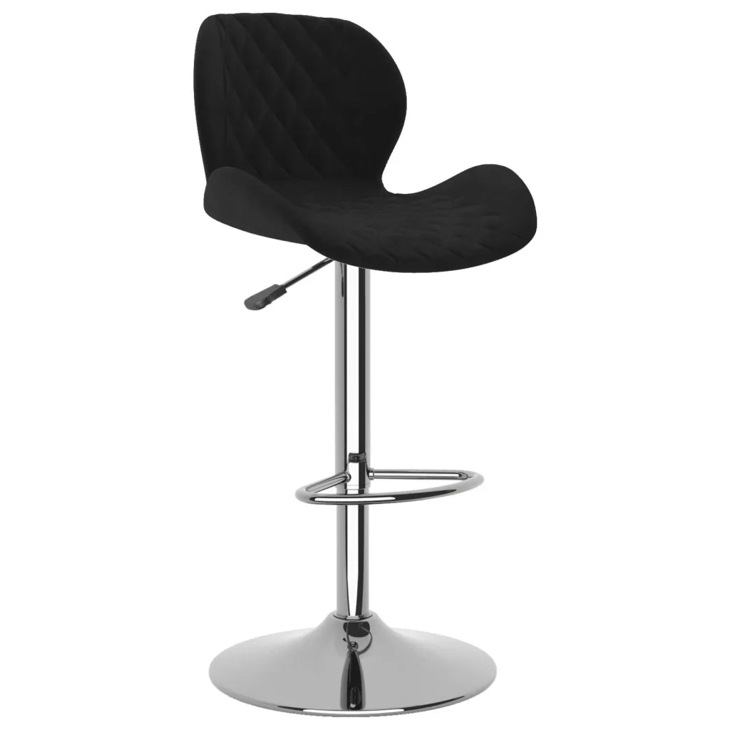Sgabelli da Bar 2 pz Neri in Velluto cod mxl 57322
