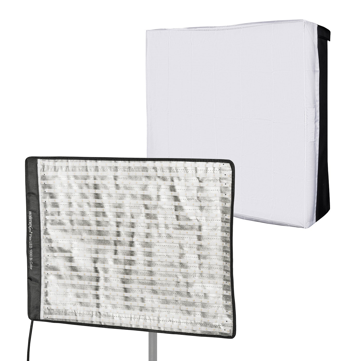 Flex 1000 LED Set Pannello luminoso a LED bicolor con softbox con diffusore frontale, lampada da 100 W, 3690 Lux/1m, luce fotografica dimmerabile, accessori fotografia