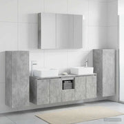 Set di mobili per il bagno 6 pcs Grigio Cemento 3407170