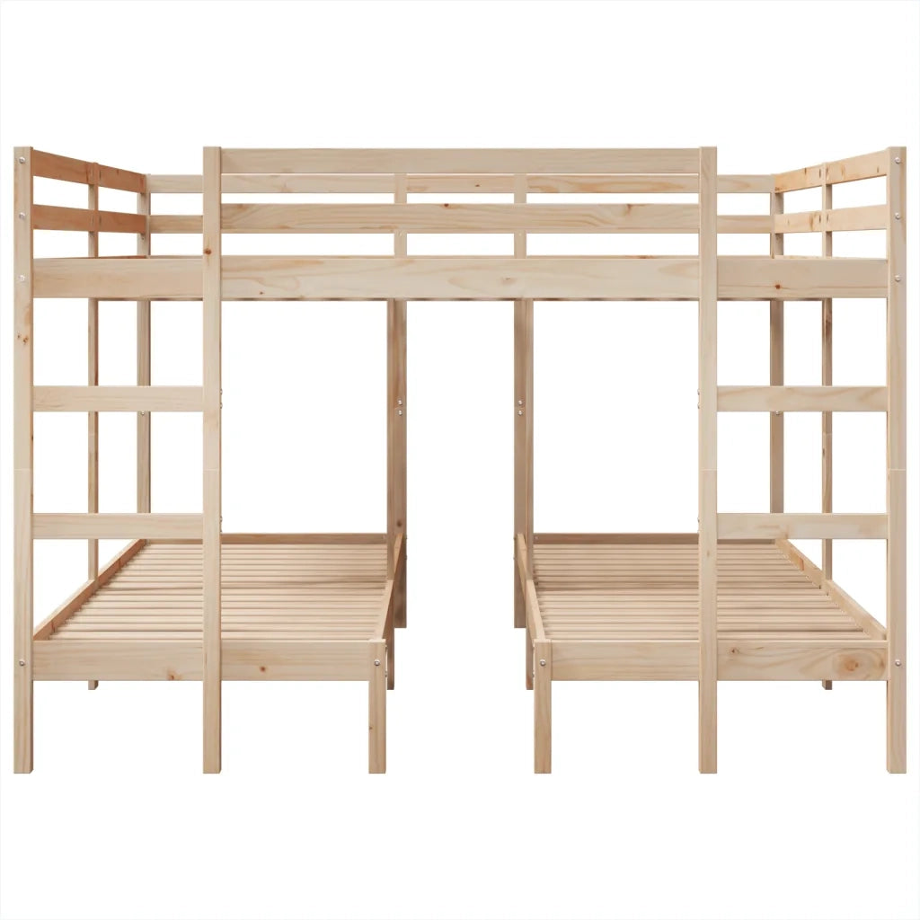Giroletto Castello Triplo 200x200/80x200cm Legno Massello Pino
