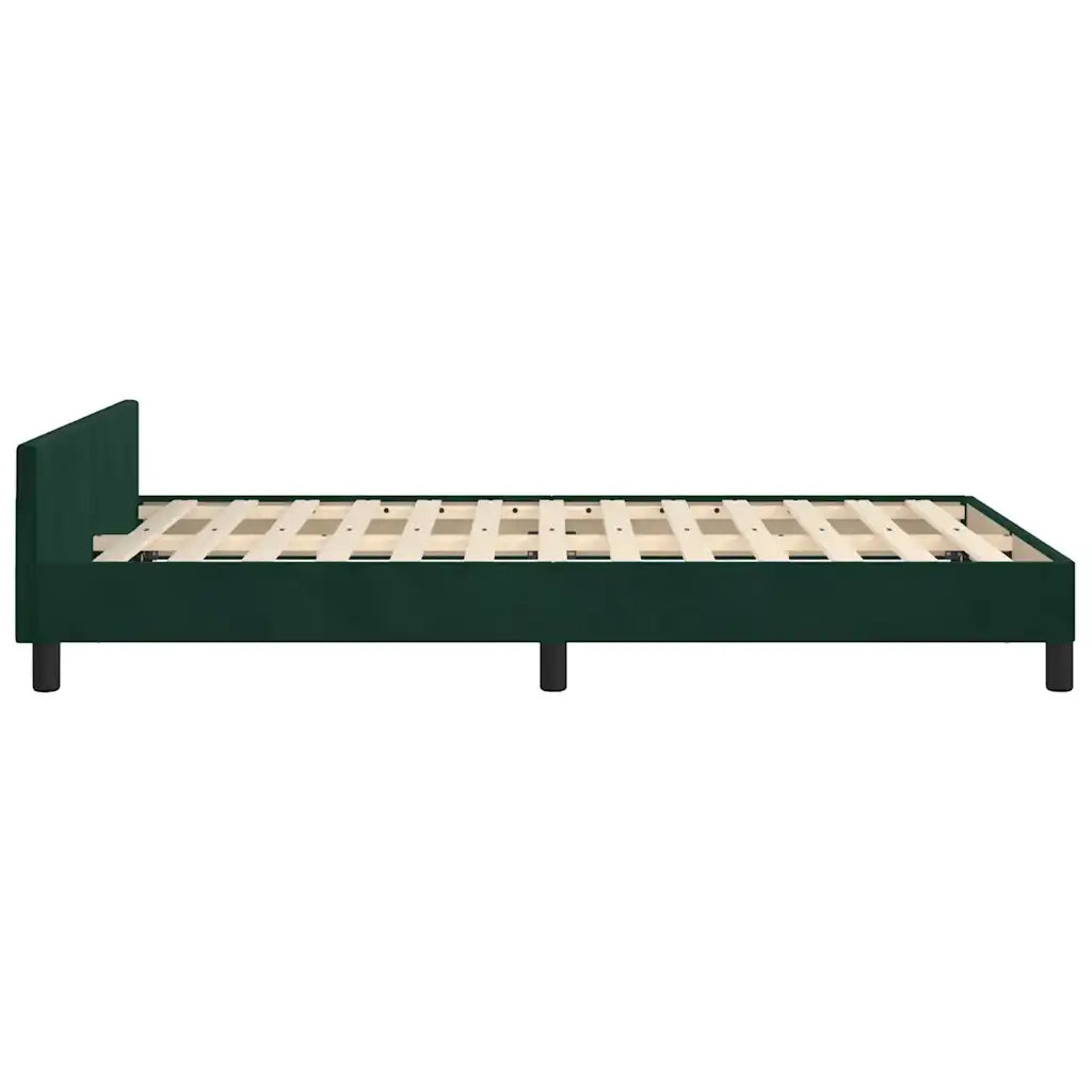Giroletto senza Materasso Verde Scuro 120x190 cm Velluto
