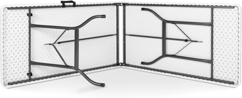 Set di 2 tavolini pieghevoli portatili da 180 cm, per il campeggio o il divertimento
