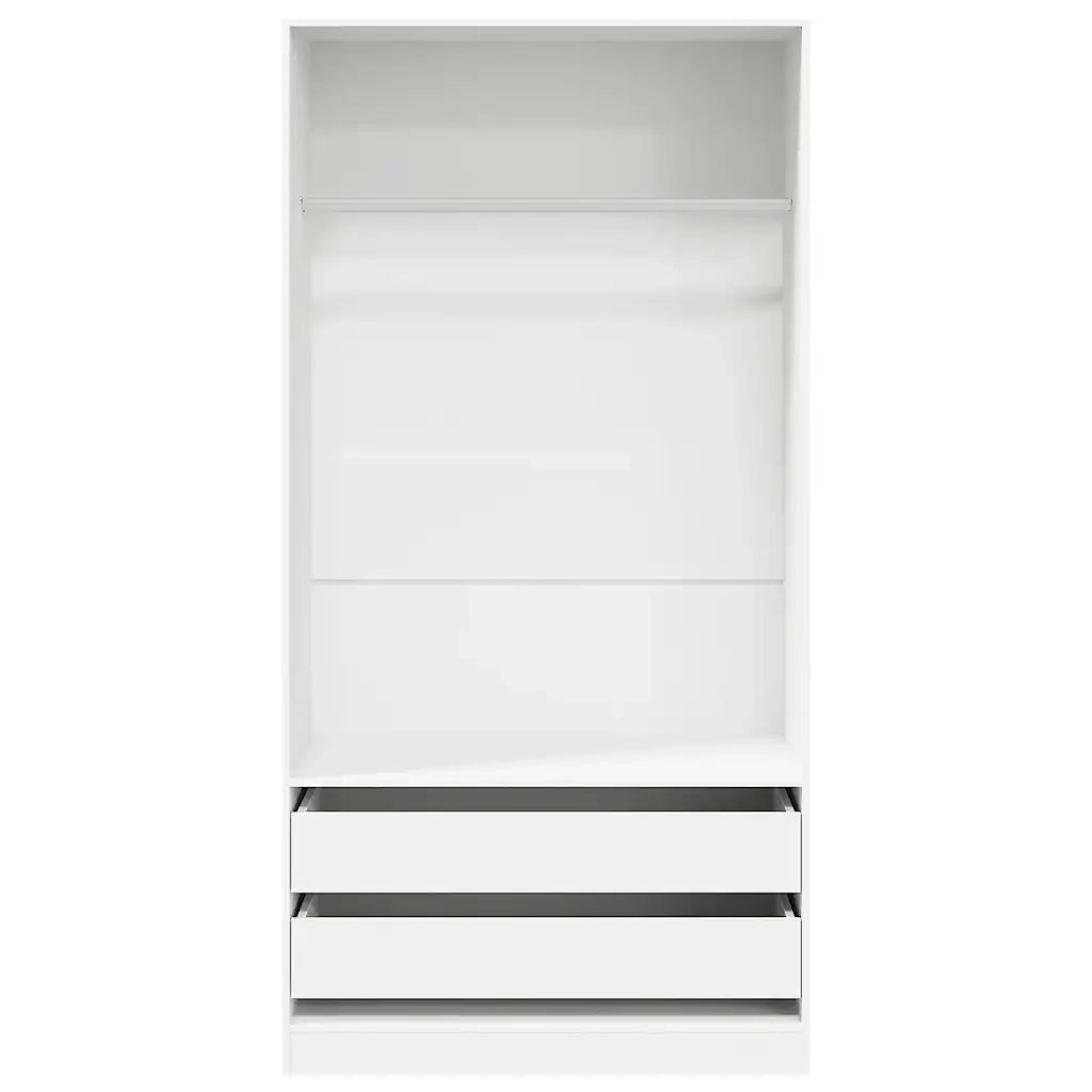 Armadio Bianco 100x50x200 cm in Legno Multistrato 800603