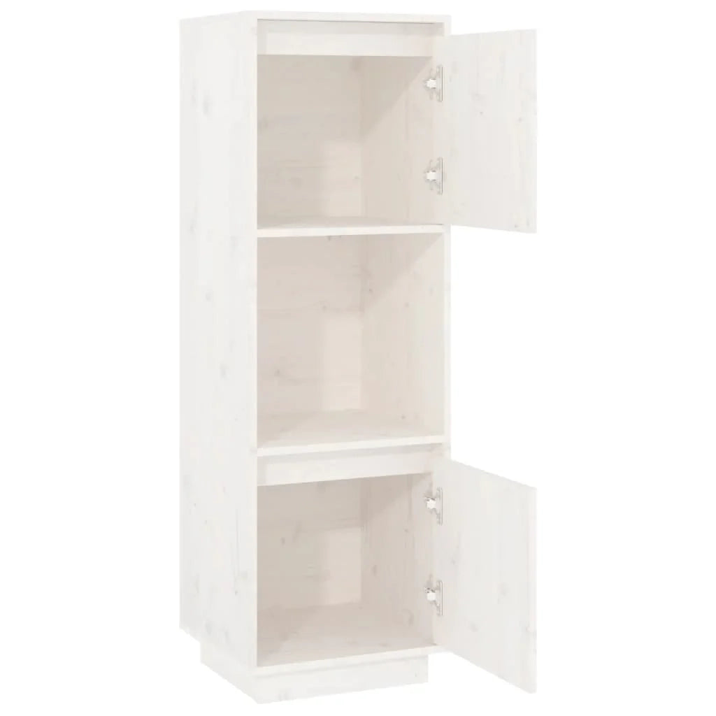 Buffet credenza cassettiera armadio mobile contenitore organizer cucina soggiorno salotto alto 38 x 35 x 117 cm legno massello di pino bianco 02_0032442