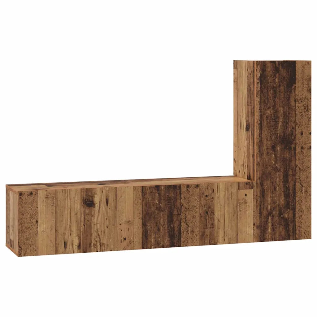 vidaXL Set mobile TV 3 pcs Legno vecchio 60 x 30 x 30 cm