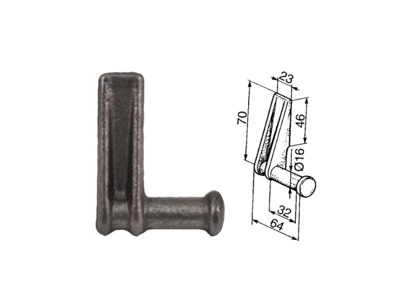 Cerniera posteriore leggera 16mm sinistra/destra Cermag - Sinistra