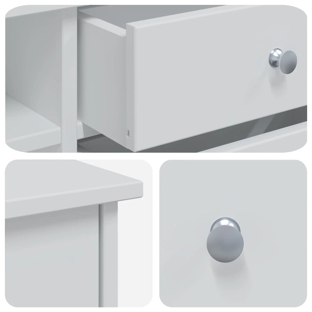 Set Tavolo da Trucco FAUSKE 2 pcs Bianco 76 x 50 x 103,5 cm 3438571