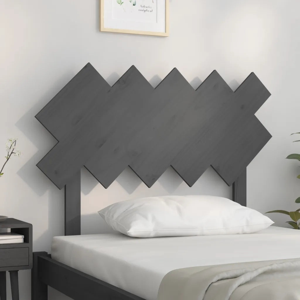 Testiera per Letto Bianca 104x3x80,5 cm Legno Massello di Pino 819207